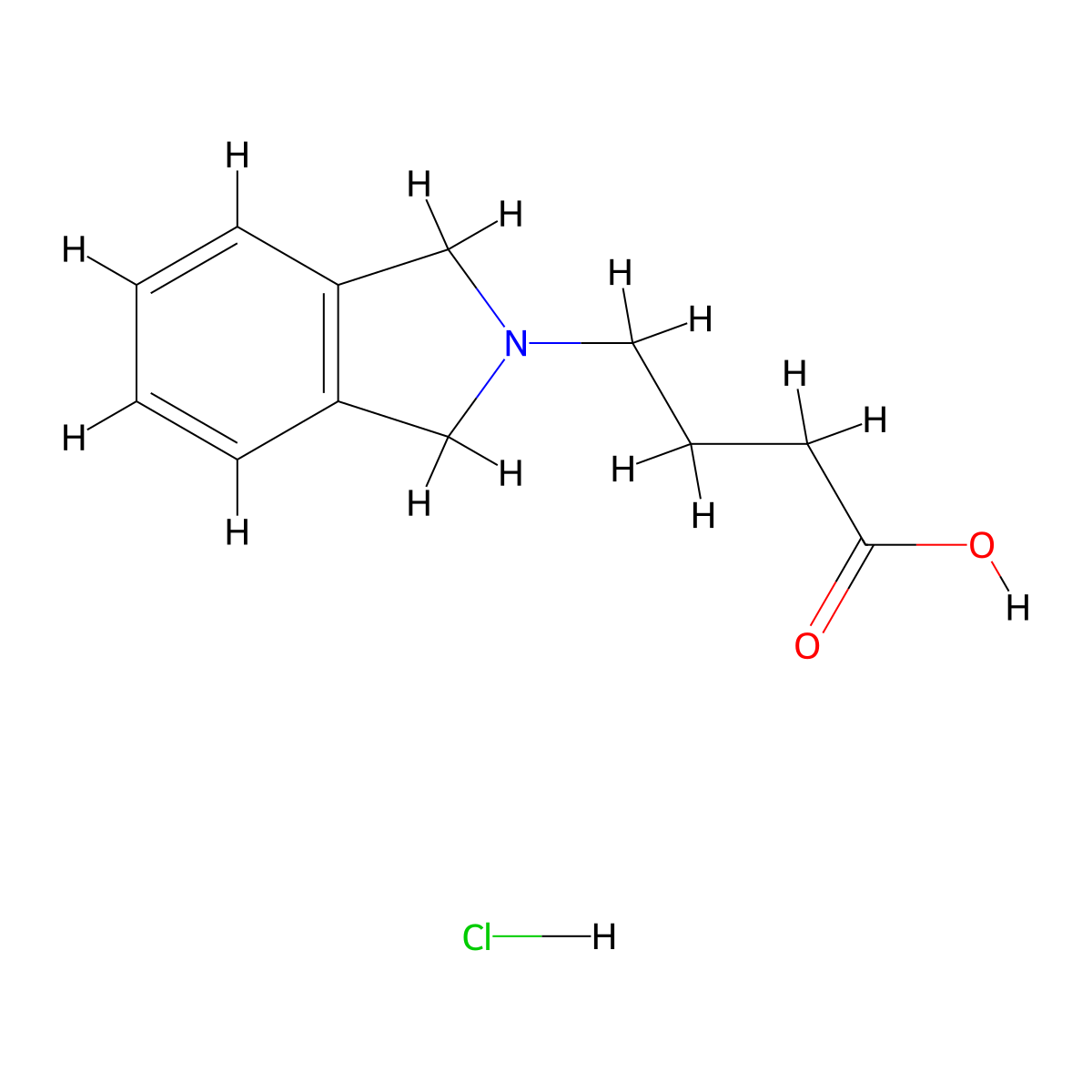 4-(1,3-Dihydro-2H-isoindol-2-yl)butanoic acid hydrochloride molecular structure, CAS 1185298-64-9