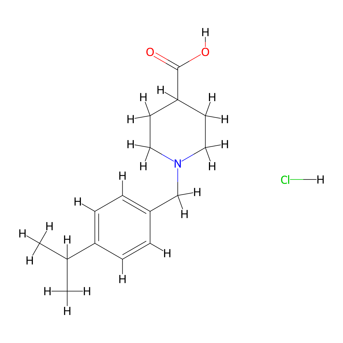 1-(4-Isopropylbenzyl)piperidine-4-carboxylic acid hydrochloride molecular structure, CAS 1185298-68-3