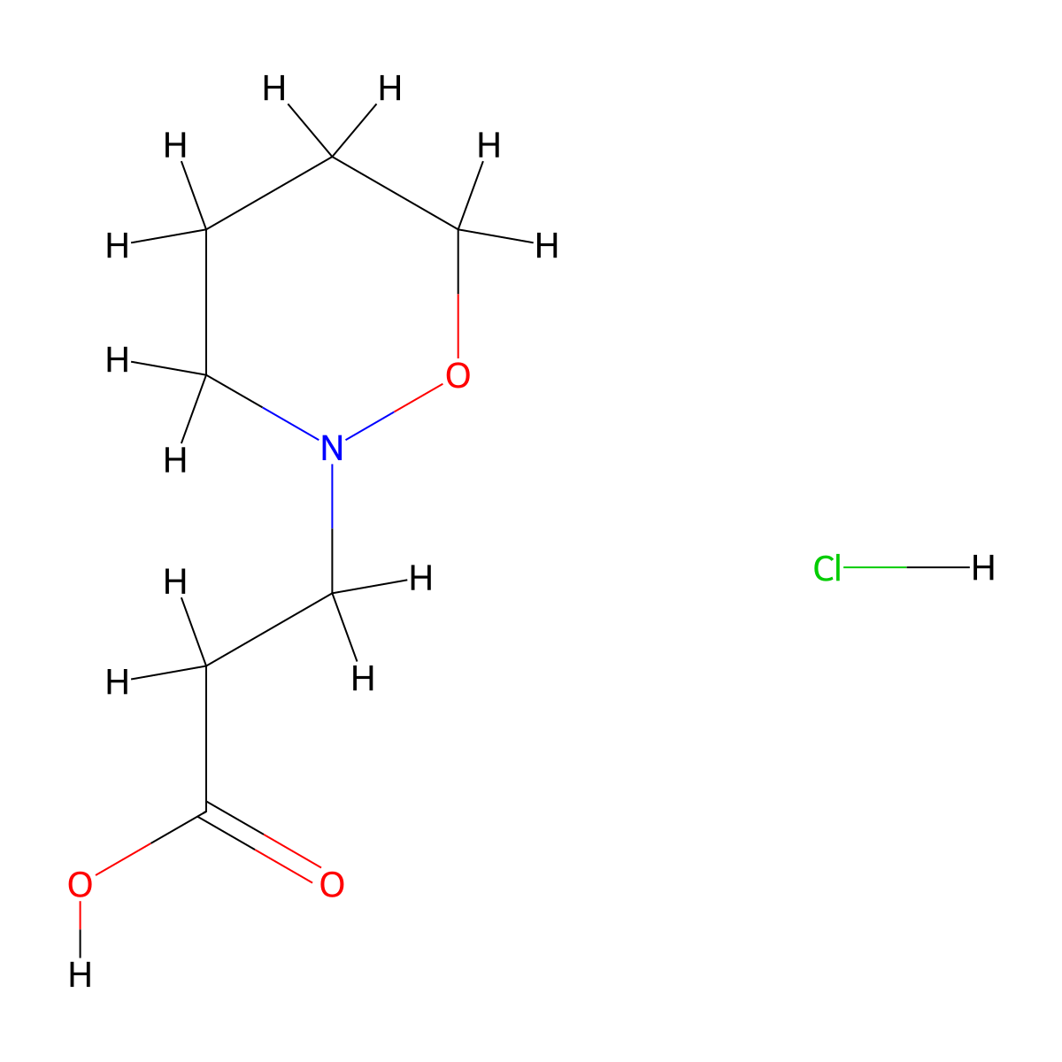 3-(1,2-Oxazinan-2-yl)propanoic acid hydrochloride molecular structure, CAS 1185298-71-8