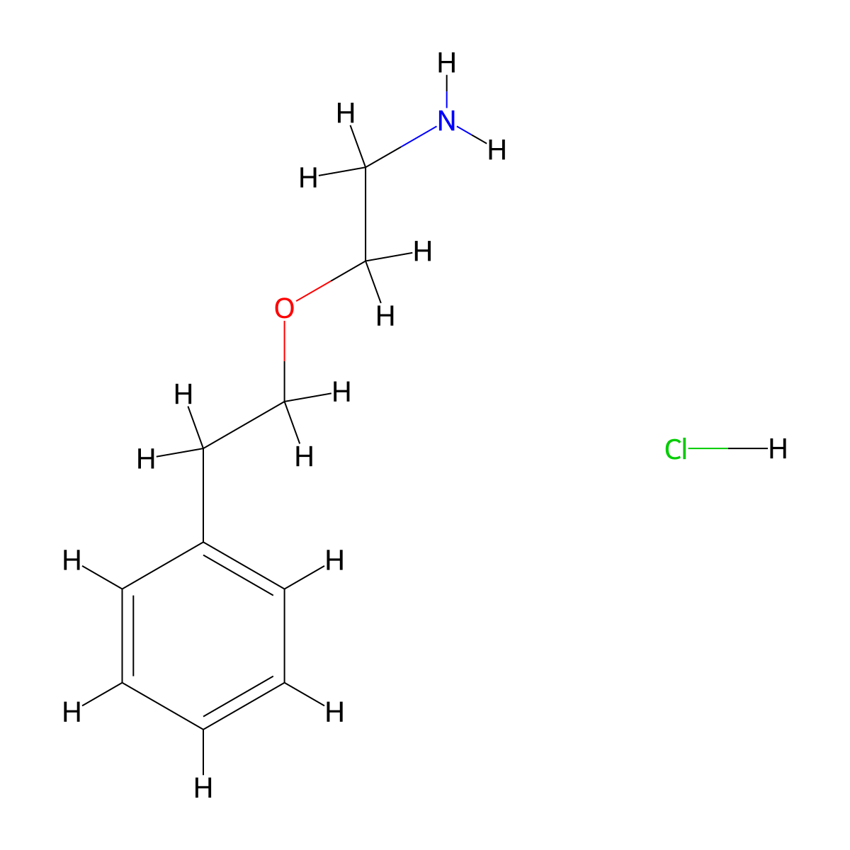 2-(2-Phenylethoxy)ethan-1-amine hydrochloride molecular structure, CAS 1185298-89-8