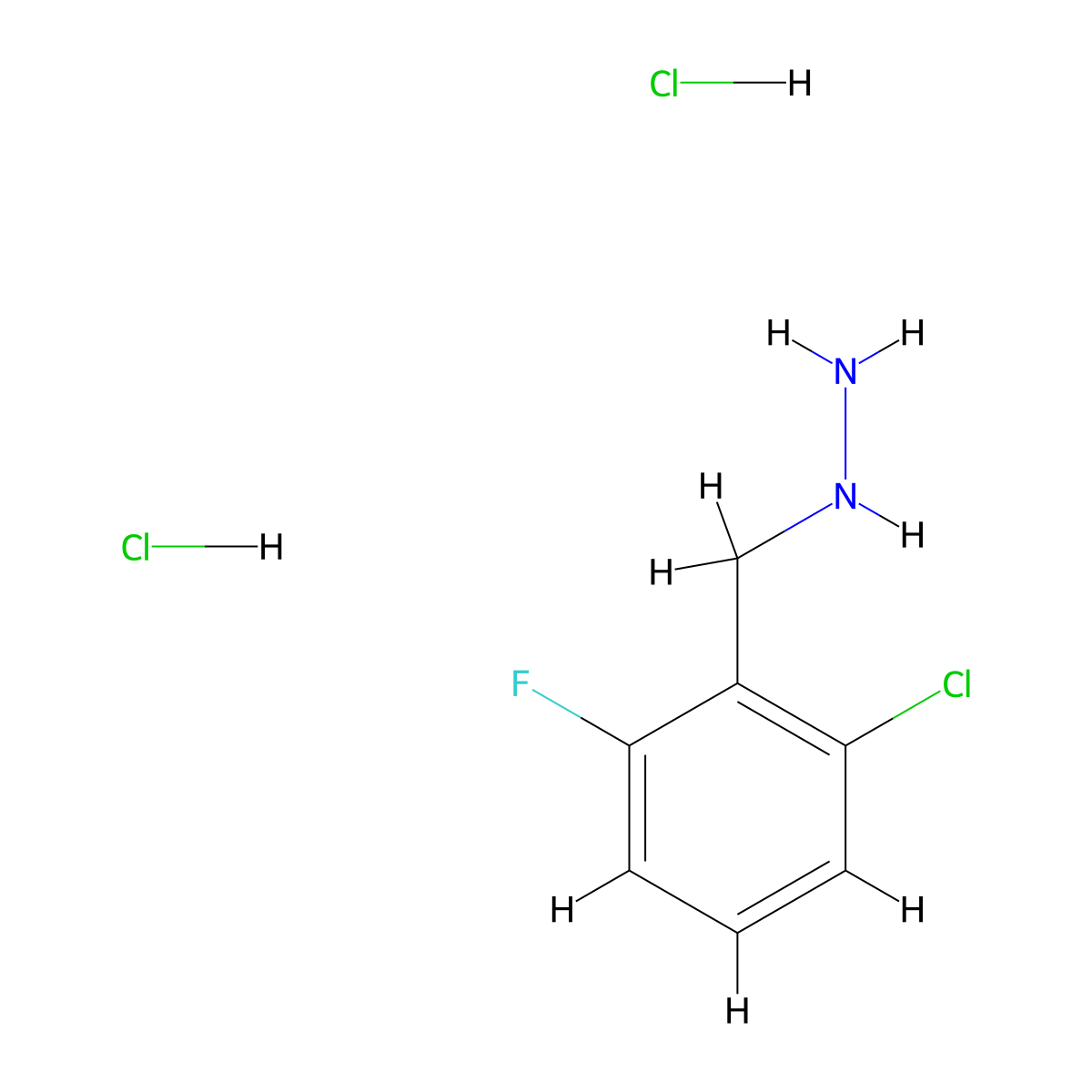 (2-Chloro-6-fluorobenzyl)hydrazine dihydrochloride molecular structure, CAS 1185299-08-4