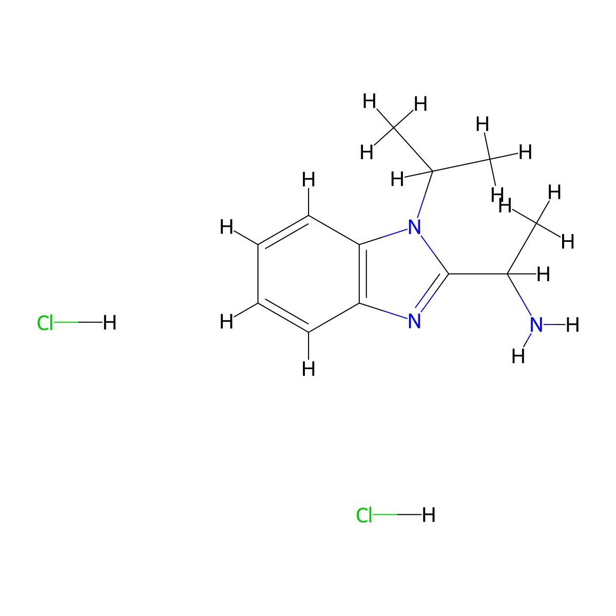 1-(1-Isopropyl-1h-benzoimidazol-2-yl)-ethylamine dihydrochloride molecular structure, CAS 1185299-14-2