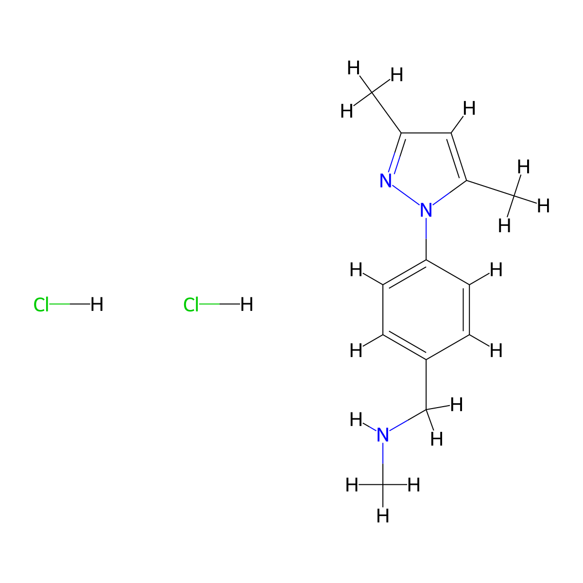 [4-(3,5-Dimethyl-1h-pyrazol-1-yl)benzyl]-methylamine dihydrochloride molecular structure, CAS 1185299-33-5