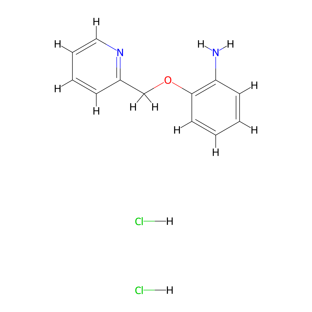 2-((Pyridin-2-yl)methoxy)aniline dihydrochloride molecular structure, CAS 1185299-37-9