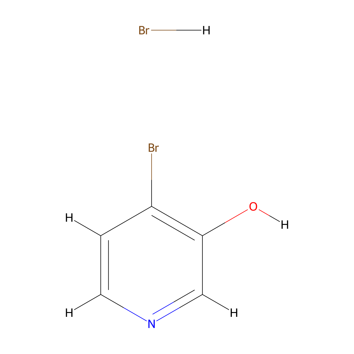 4-Bromo-3-hydroxypyridine hydrobromide molecular structure, CAS 1185299-38-0