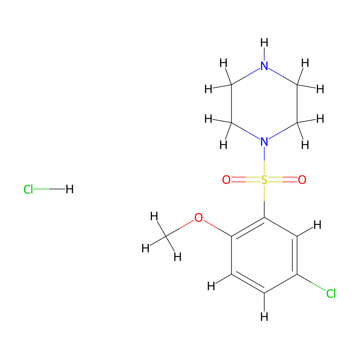 1-(5-Chloro-2-methoxy-benzenesulfonyl)-piperazine hydrochloride molecular structure, CAS 1185299-64-2