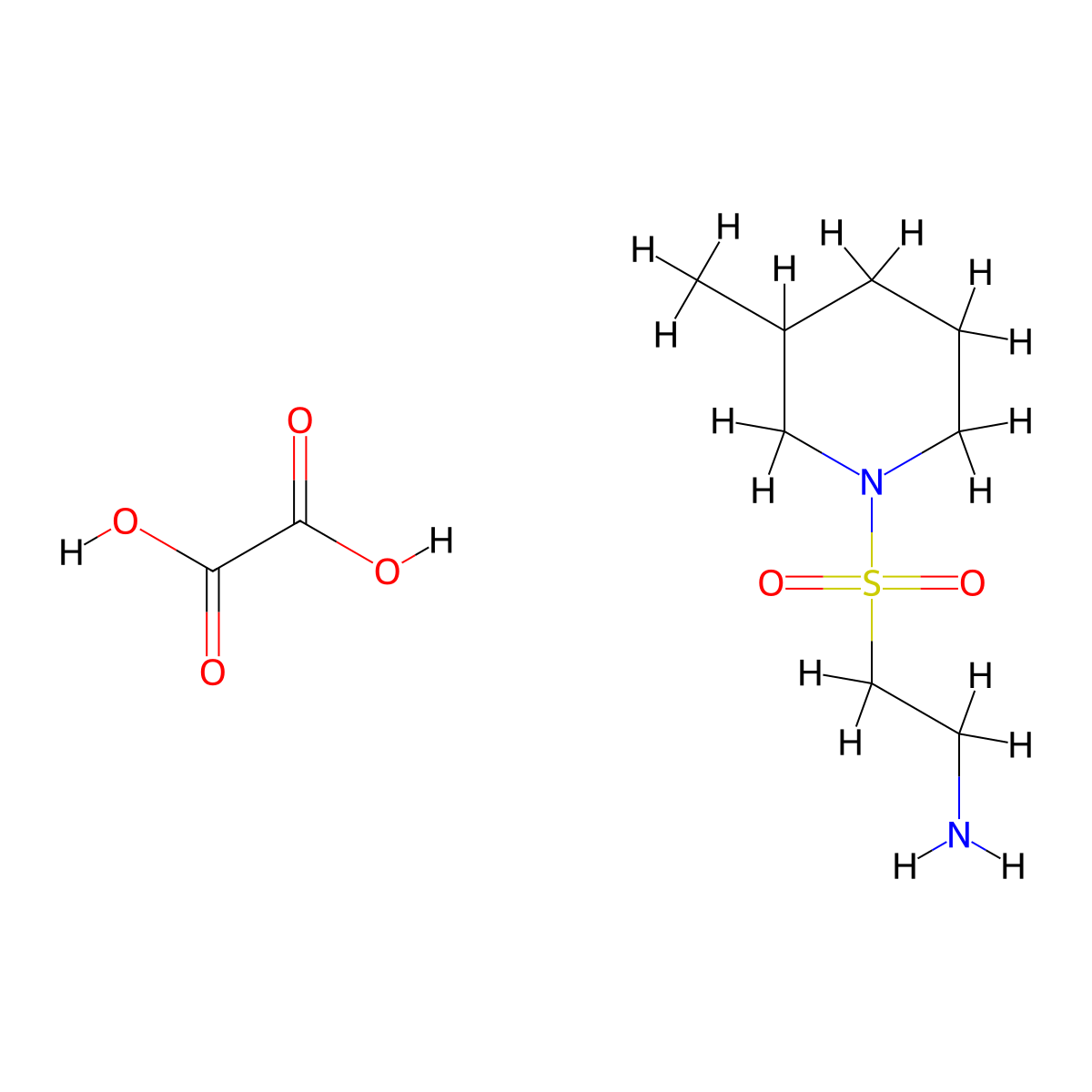2-(3-Methyl-piperidine-1-sulfonyl)-ethylamine oxalate molecular structure, CAS 1185299-66-4