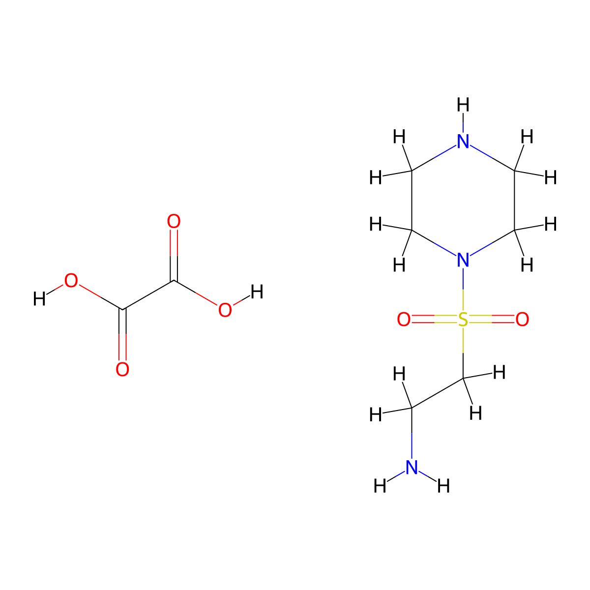 2-(Piperazin-1-ylsulfonyl)ethanamine oxalate molecular structure, CAS 1185299-71-1