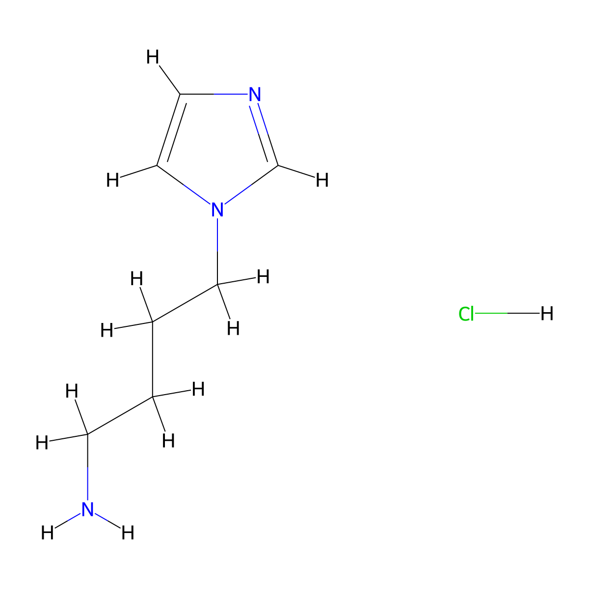 4-Imidazol-1-YL-butylamine hydrochloride molecular structure, CAS 1185299-77-7