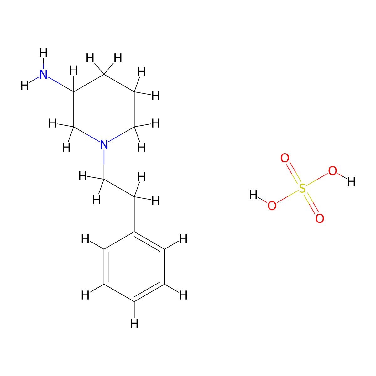 1-(2-Phenylethyl)piperidin-3-amine sulfate molecular structure, CAS 1185299-91-5