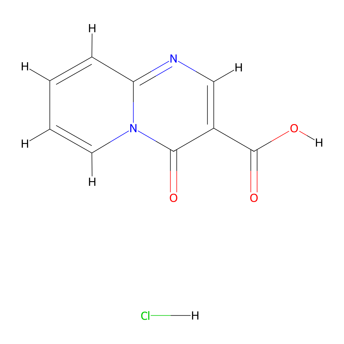 4-Oxo-4H-pyrido[1,2-a]pyrimidine-3-carboxylic acid hydrochloride molecular structure, CAS 1185300-03-1