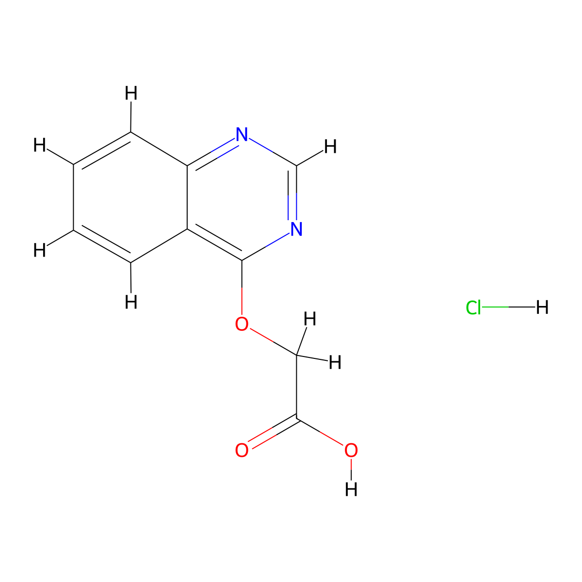 (Quinazolin-4-yloxy)-acetic acid hydrochloride molecular structure, CAS 1185300-10-0