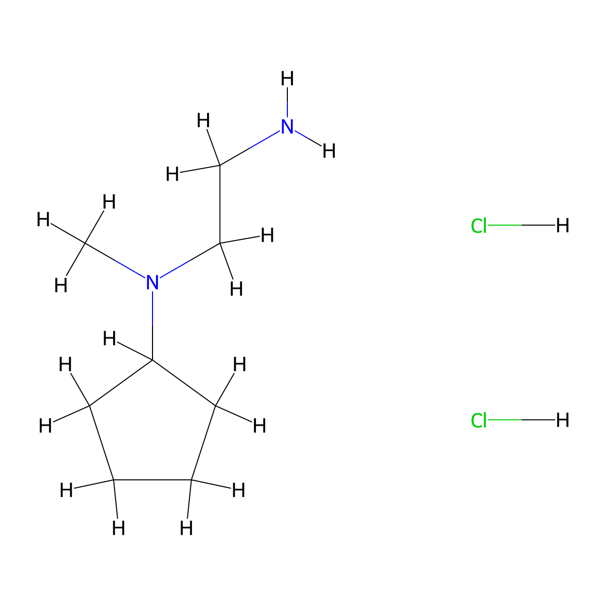 N-Cyclopentyl-N-methylethane-1,2-diamine dihydrochloride molecular structure, CAS 1185300-20-2