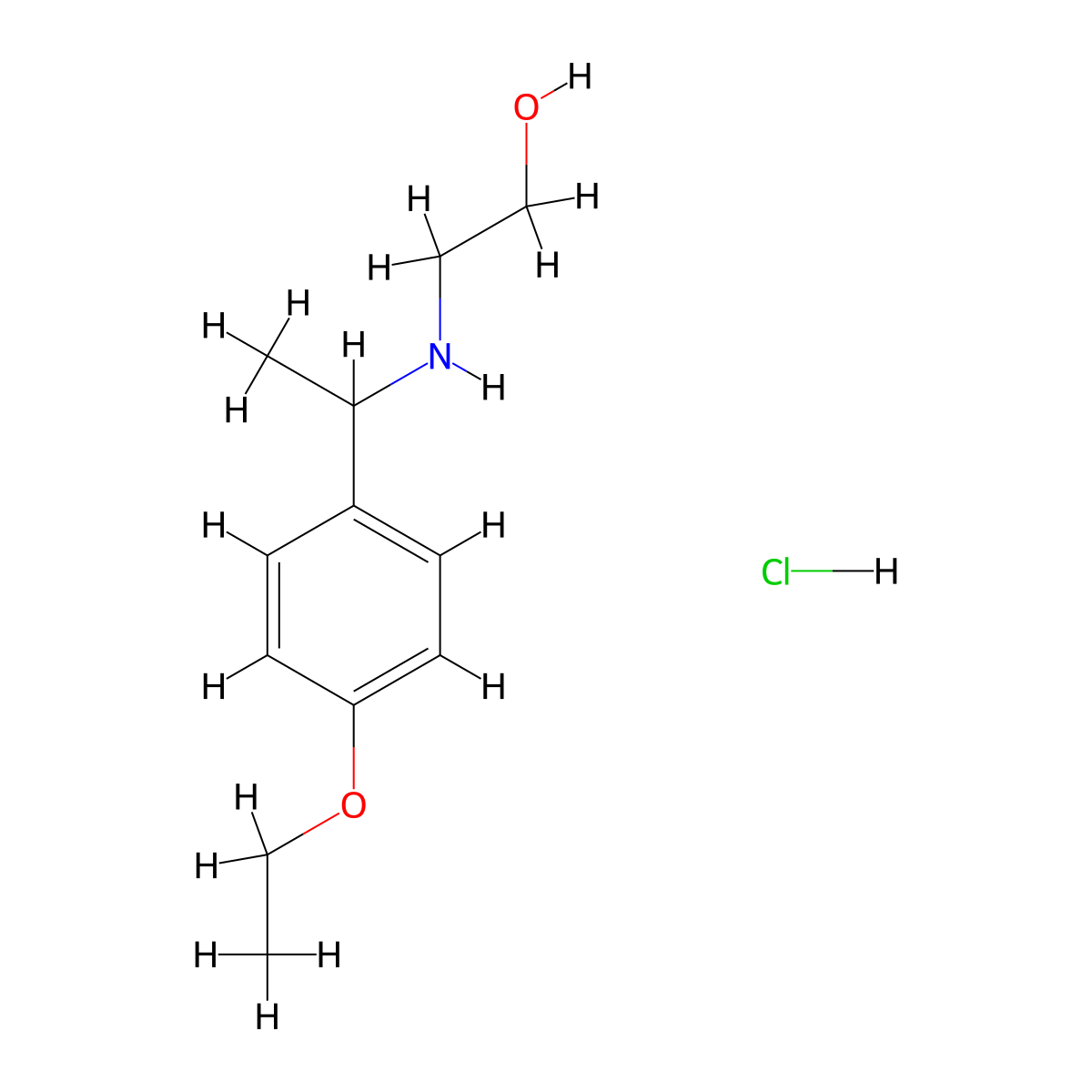 2-[1-(4-Ethoxy-phenyl)-ethylamino]-ethanol hydrochloride molecular structure, CAS 1185300-24-6