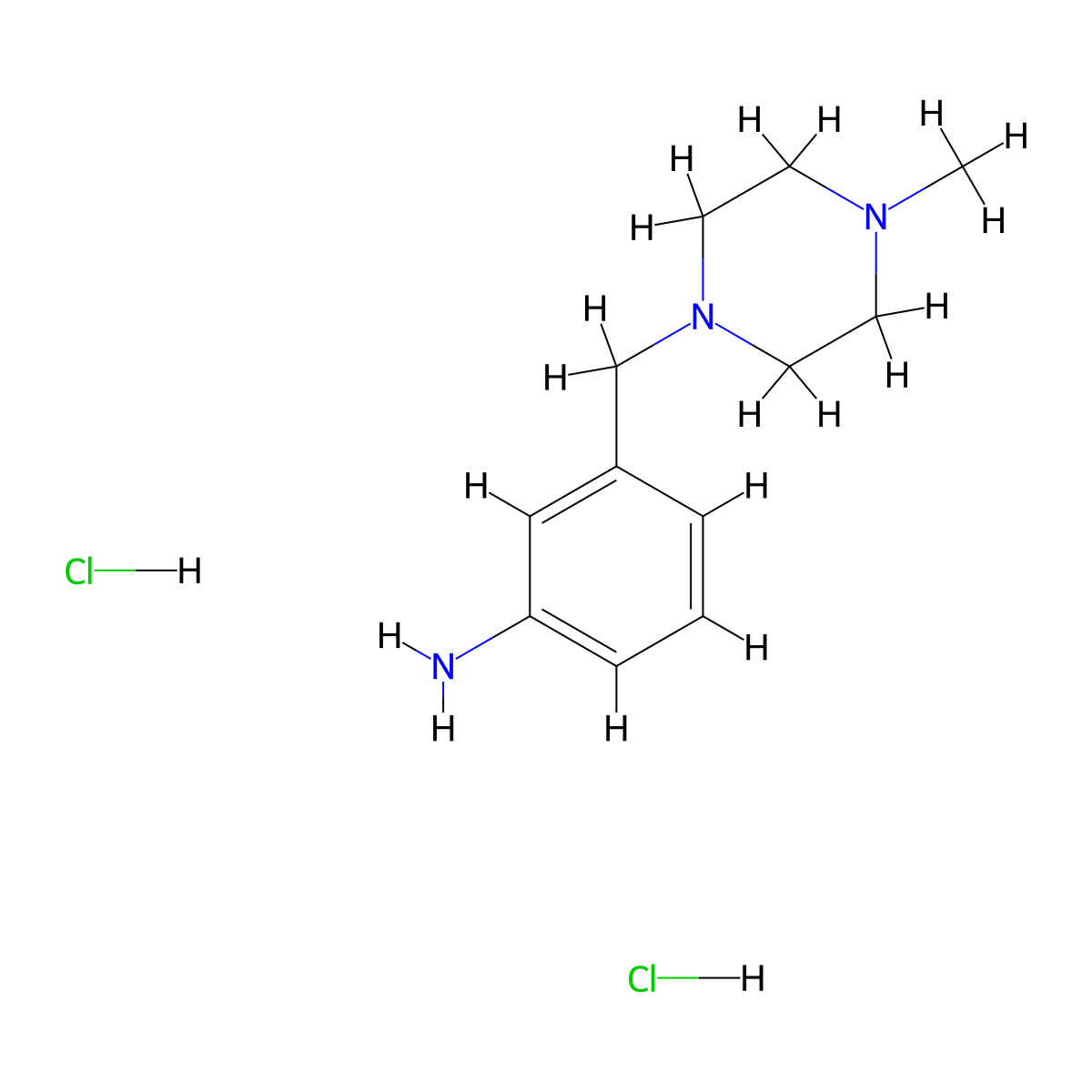 3-(4-Methyl-piperazin-1-ylmethyl)-phenylamine dihydrochloride molecular structure, CAS 1185300-25-7