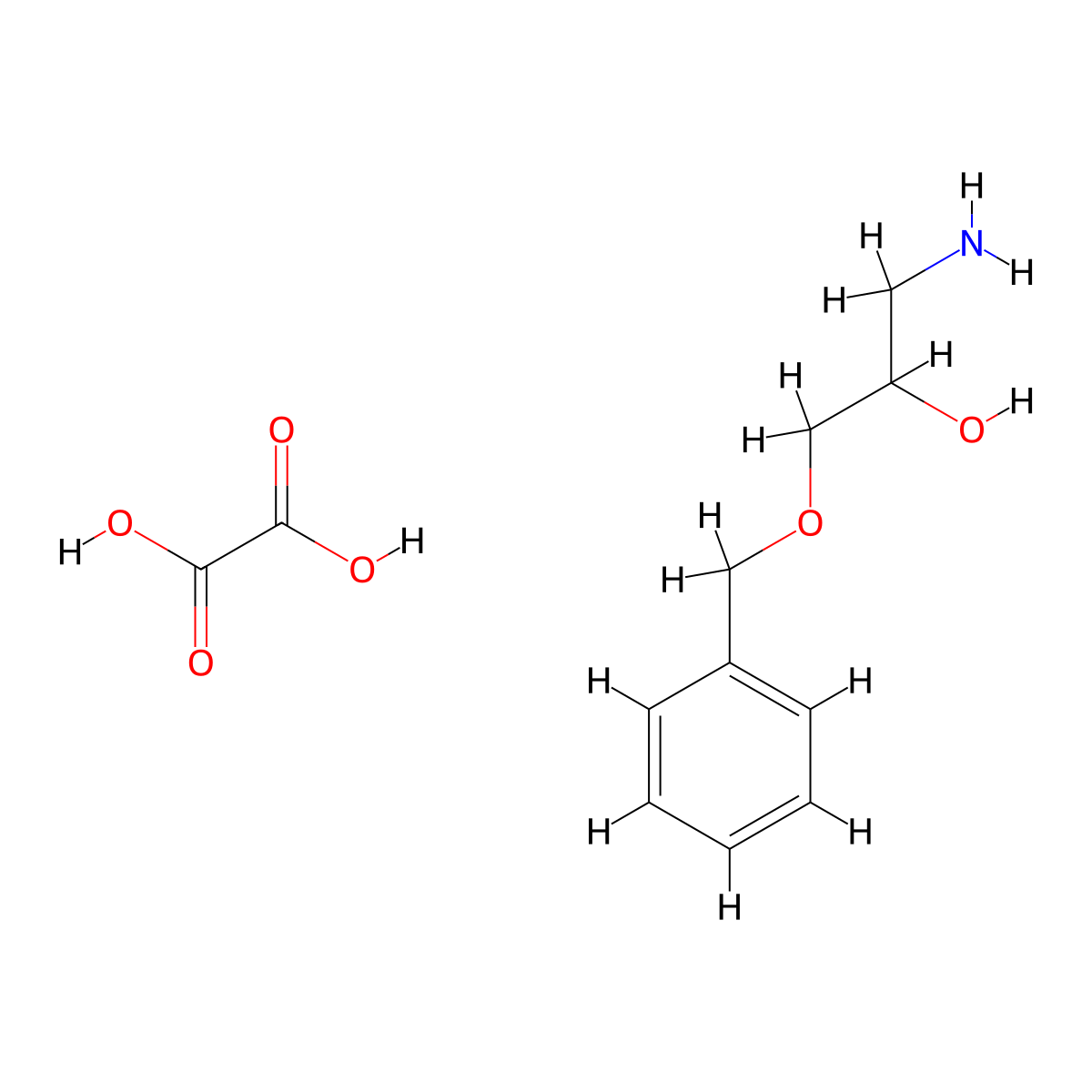 1-Amino-3-benzyloxy-propan-2-OL oxalate molecular structure, CAS 1185300-36-0