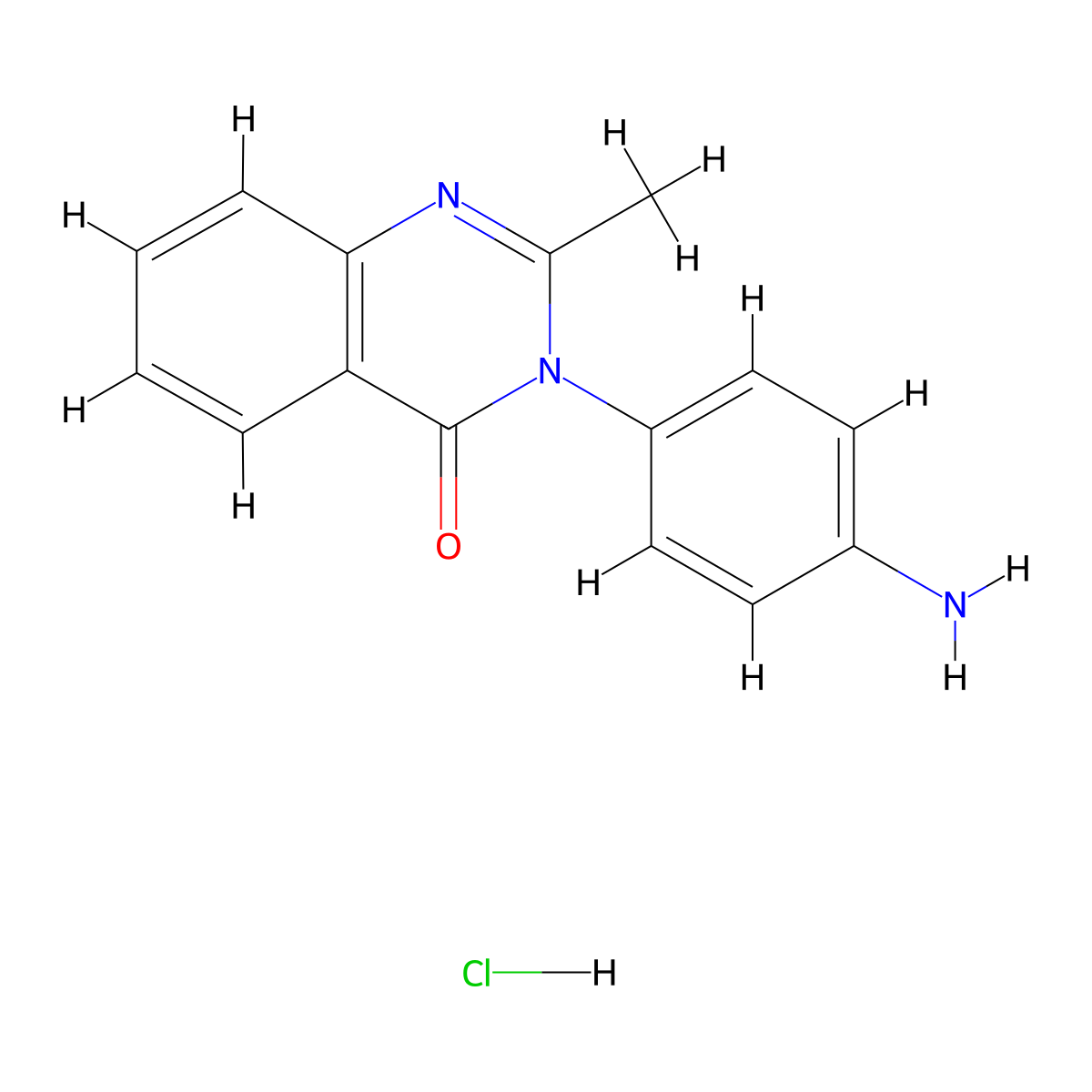 3-(4-Amino-phenyl)-2-methyl-3H-quinazolin-4-one hydrochloride molecular structure, CAS 1185300-40-6