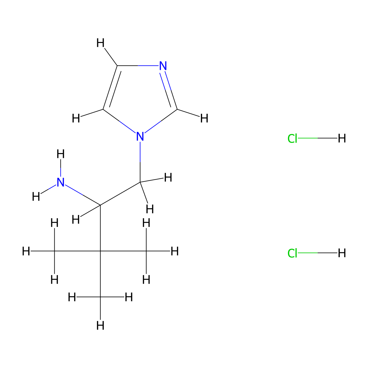 1-(1H-imidazol-1-yl)-3,3-dimethylbutan-2-amine dihydrochloride molecular structure, CAS 1185300-55-3
