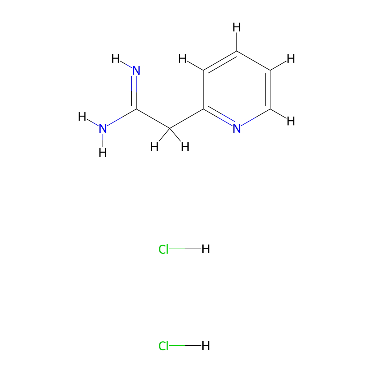 2-Pyridin-2-ylethanimidamide dihydrochloride molecular structure, CAS 1185300-57-5