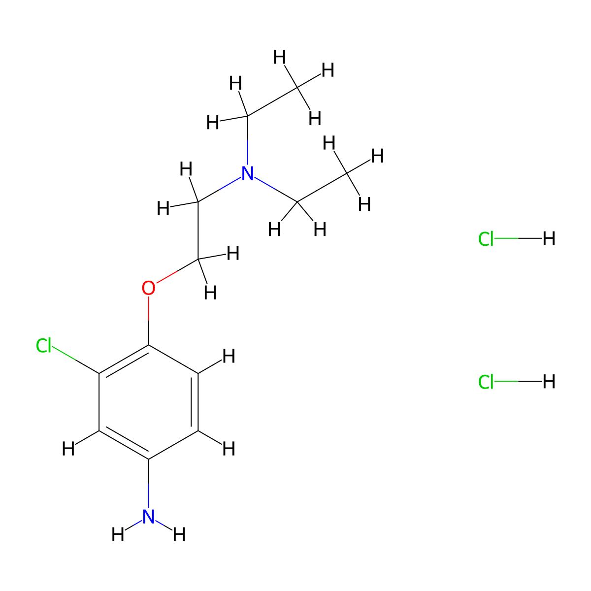 3-Chloro-4-[2-(diethylamino)ethoxy]aniline dihydrochloride molecular structure, CAS 1185300-70-2