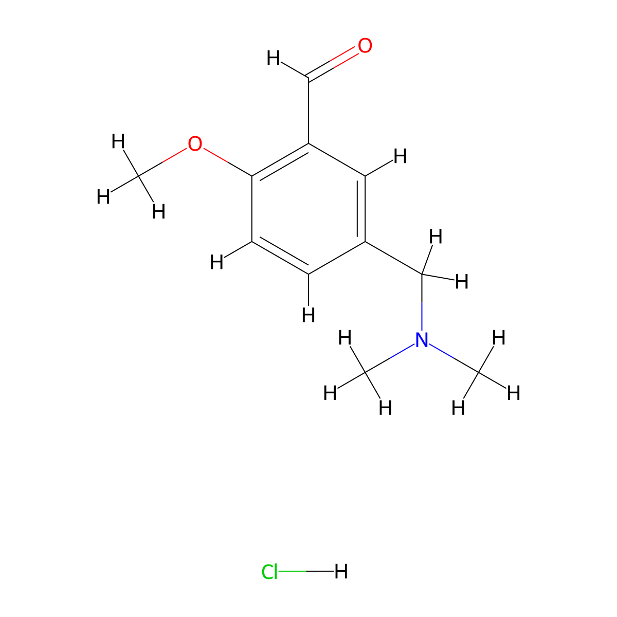 5-Dimethylaminomethyl-2-methoxy-benzaldehyde hydrochloride molecular structure, CAS 1185300-72-4