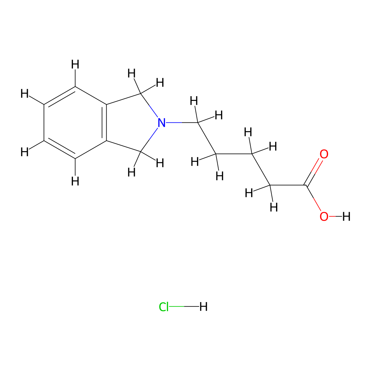 5-(1,3-Dihydro-isoindol-2-YL)-pentanoic acid hydrochloride molecular structure, CAS 1185300-75-7