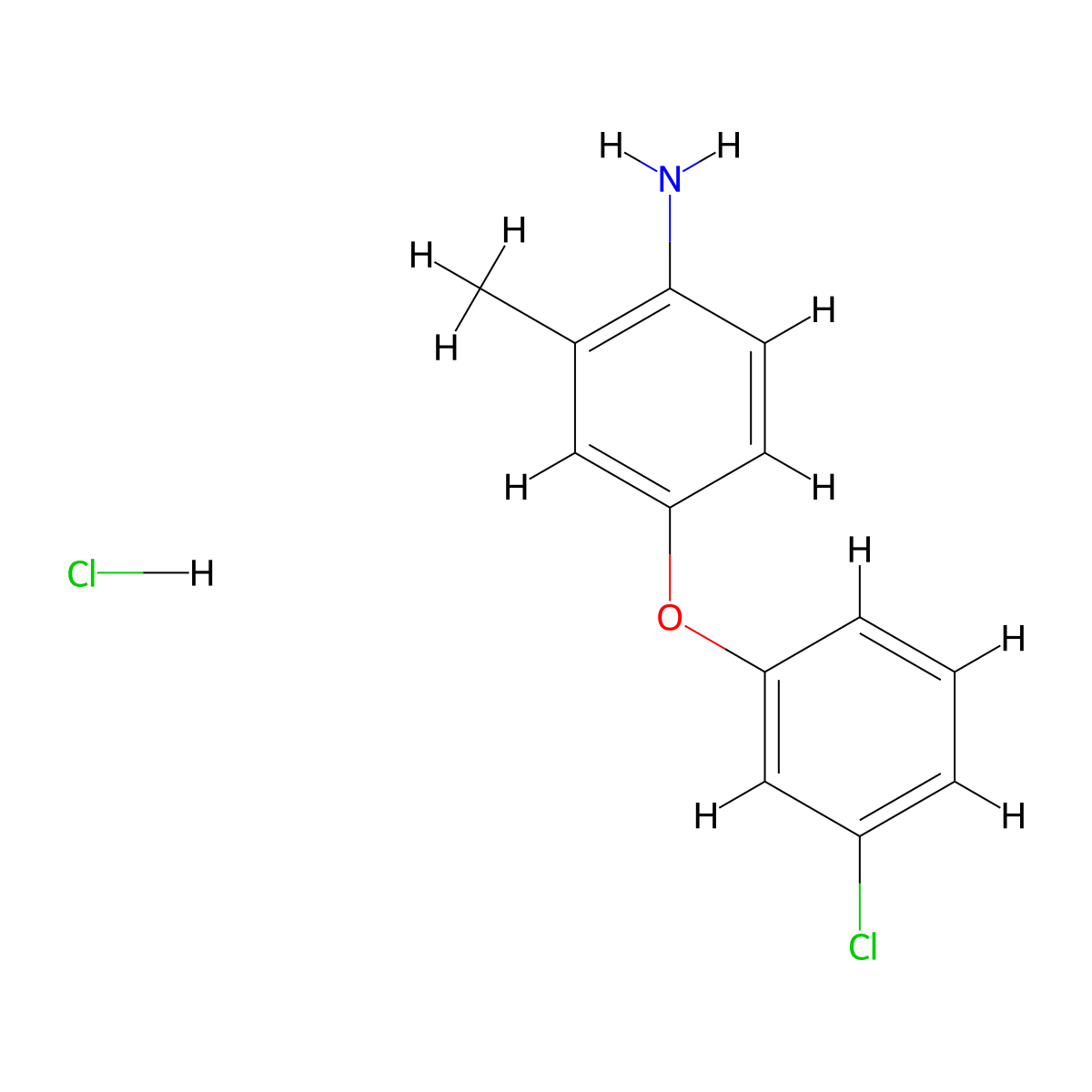 4-(3-Chlorophenoxy)-2-methylaniline hydrochloride molecular structure, CAS 1185300-78-0