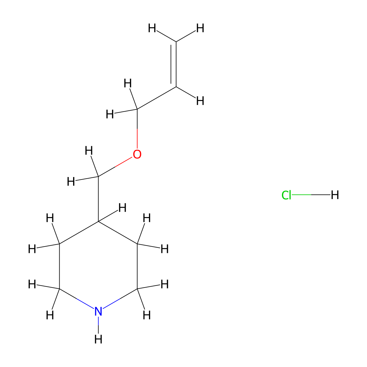 4-[(Allyloxy)methyl]piperidine hydrochloride molecular structure, CAS 1185300-86-0