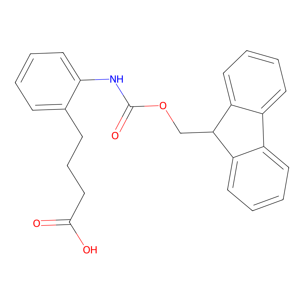 Fmoc-4-(2-aminophenyl)butanoic acid molecular structure, CAS 1185301-18-1
