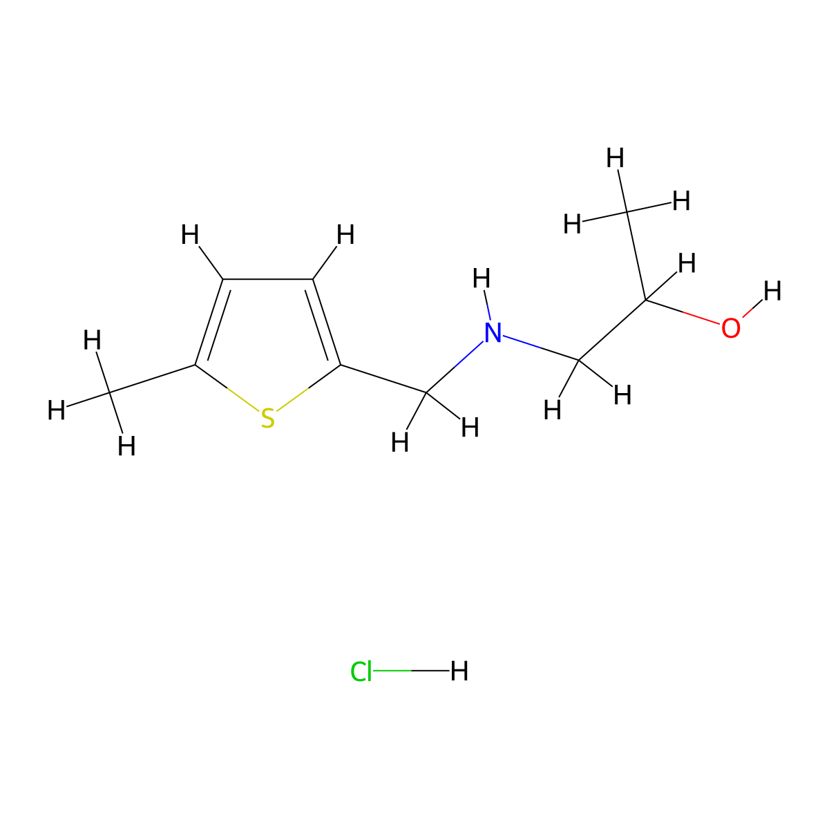 1-[(5-Methyl-thiophen-2-ylmethyl)-amino]-propan-2-OL hydrochloride molecular structure, CAS 1185301-22-7