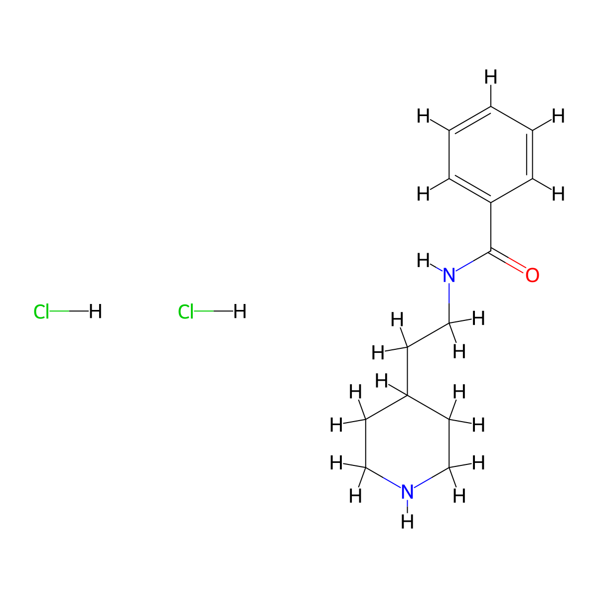 N-(2-Piperidin-4-yl-ethyl)-benzamide dihydrochloride molecular structure, CAS 1185301-49-8