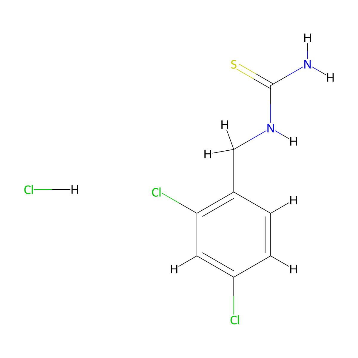 2-(2,4-Dichlorobenzyl)thiourea hydrochloride molecular structure, CAS 1185301-62-5