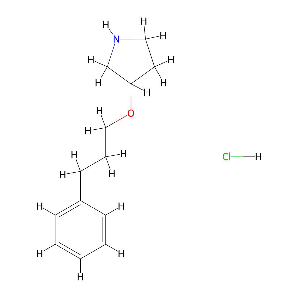 3-(3-Phenylpropoxy)pyrrolidine hydrochloride molecular structure, CAS 1185301-70-5