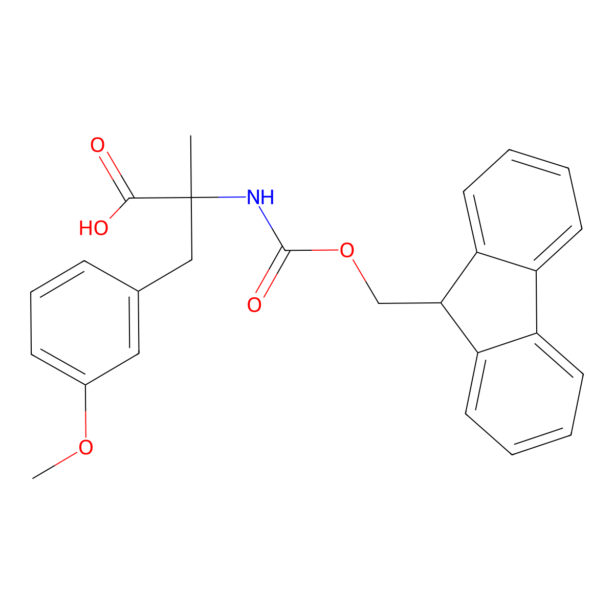 Fmoc-alpha-methyl-3-methoxy-DL-phenylalanine molecular structure, CAS 1185301-96-5