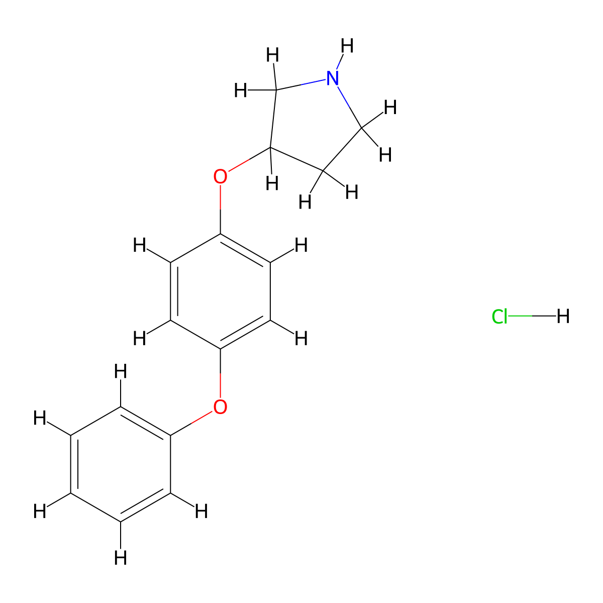 3-(4-Phenoxyphenoxy)pyrrolidine hydrochloride molecular structure, CAS 1185302-12-8