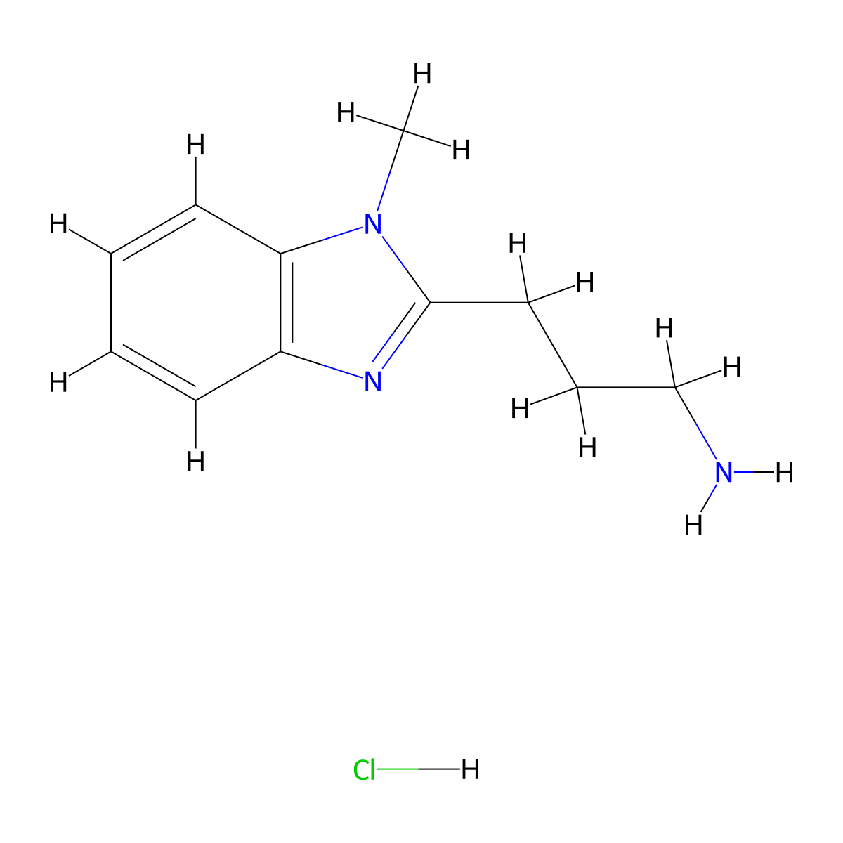3-(1-methyl-1H-benzimidazol-2-yl)propan-1-amine molecular structure, CAS 1185302-24-2