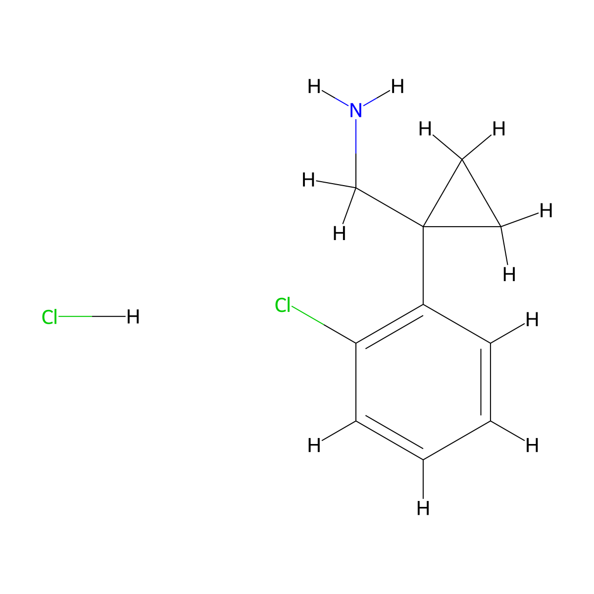 C-[1-(2-Chloro-phenyl)-cyclopropyl]-methylaminehydrochloride molecular structure, CAS 1185302-41-3