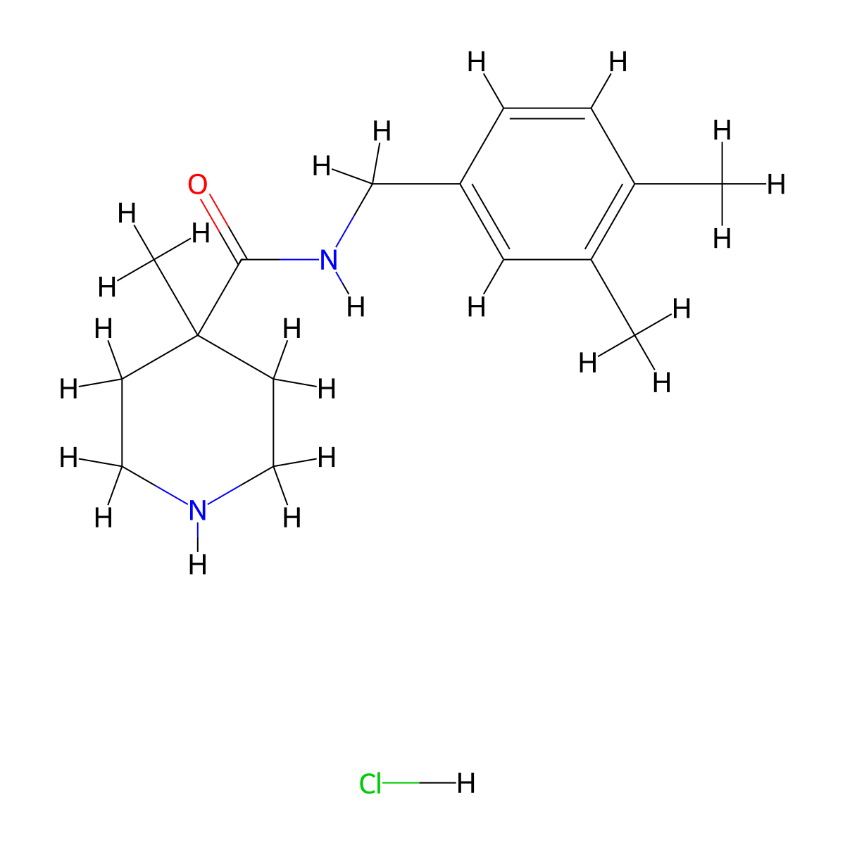 N-(3,4-dimethylbenzyl)-4-methylpiperidine-4-carboxamide hydrochloride molecular structure, CAS 1185302-43-5