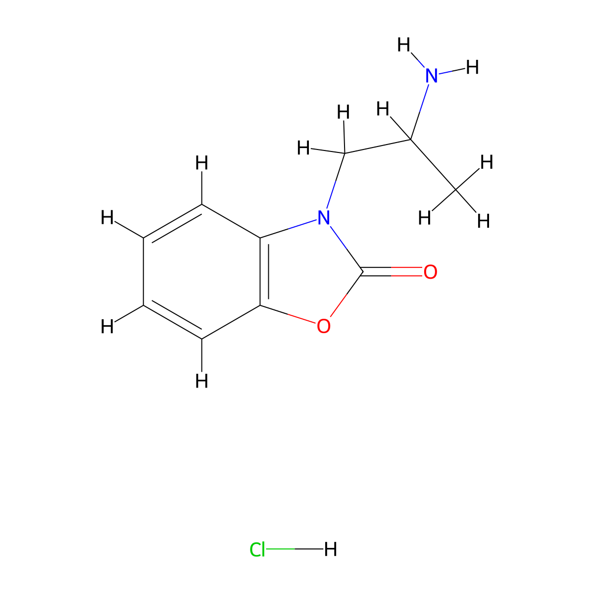 3-(2-Amino-propyl)-3H-benzooxazol-2-one hydrochloride molecular structure, CAS 1185302-96-8