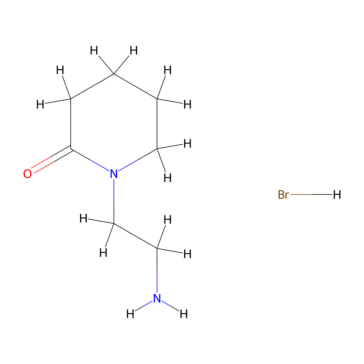 1-(2-Amino-ethyl)-piperidin-2-one hydrobromide molecular structure, CAS 1185303-09-6