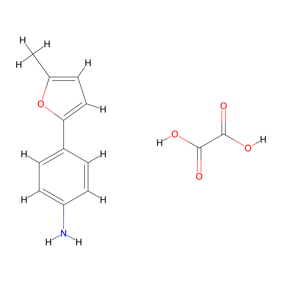 4-(5-Methyl-furan-2-yl)-phenylamine oxalate molecular structure, CAS 1185303-12-1