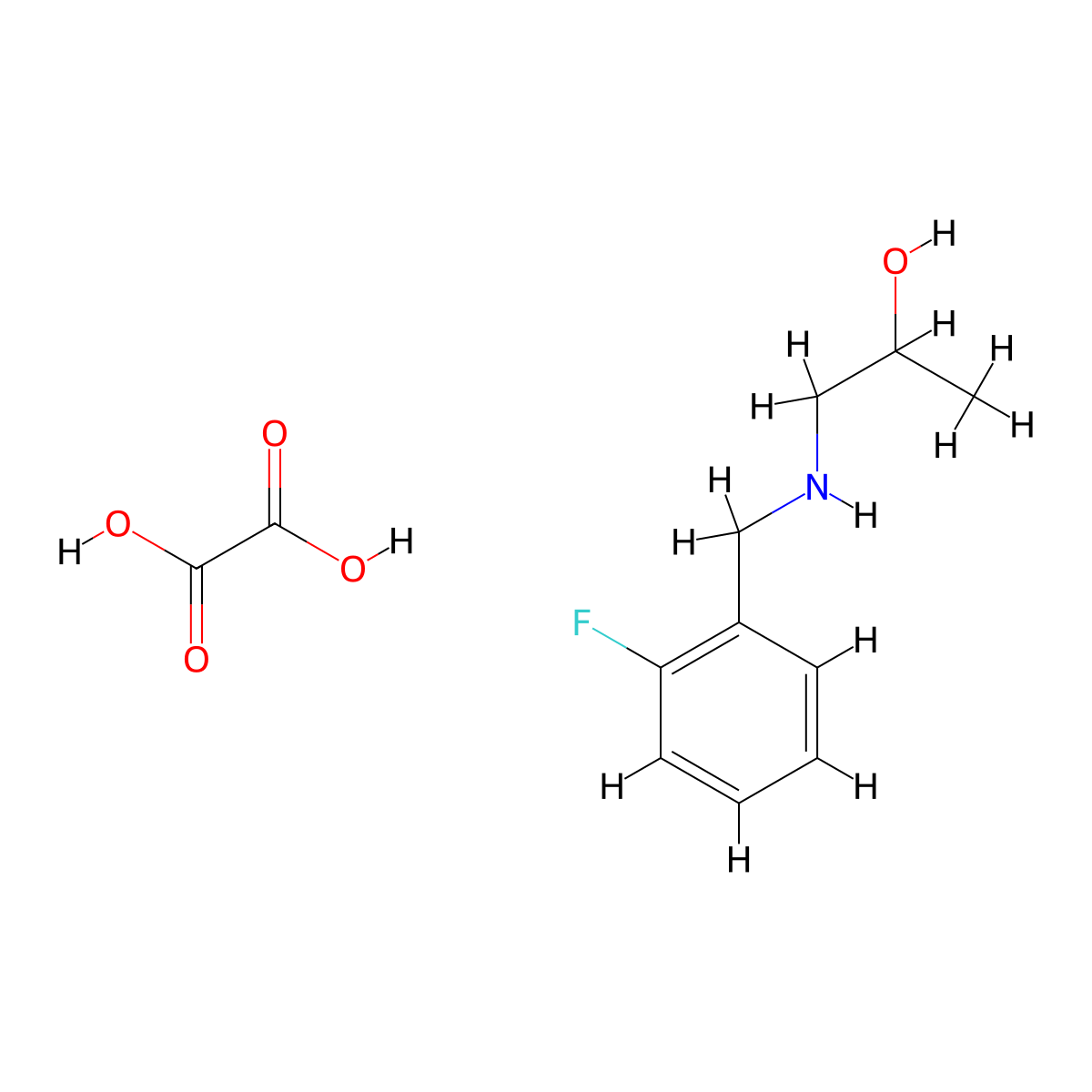 1-(2-Fluoro-benzylamino)-propan-2-ol oxalate molecular structure, CAS 1185303-46-1