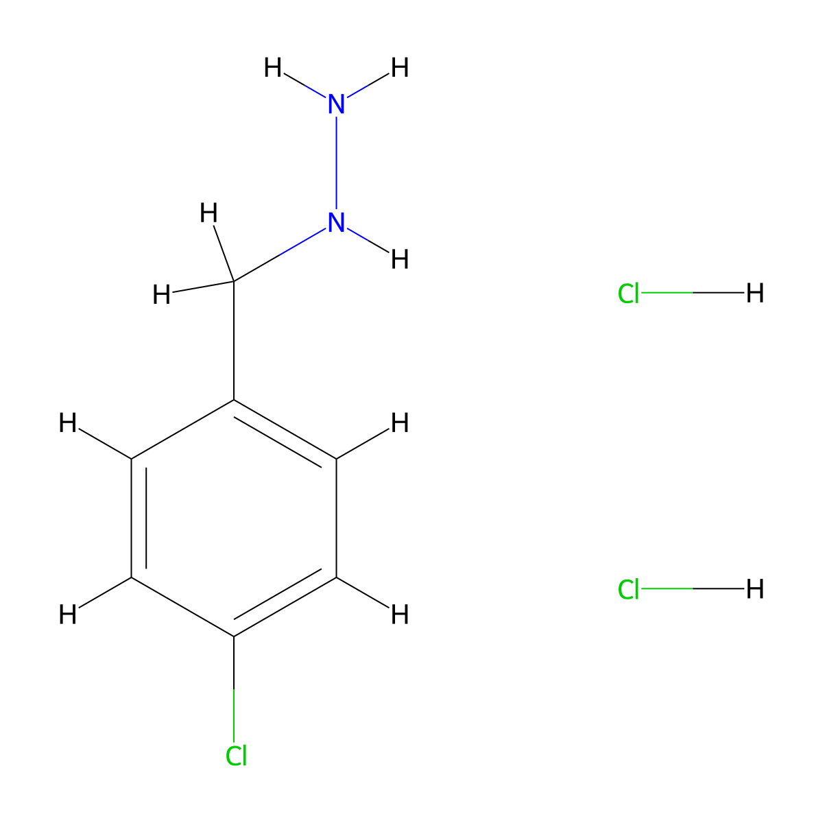 (4-Chlorobenzyl)hydrazine dihydrochloride molecular structure, CAS 1185303-65-4