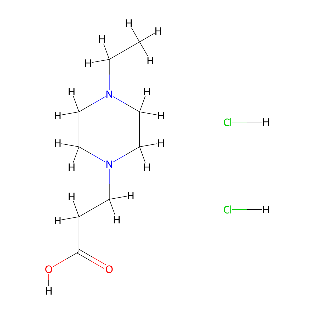 3-(4-Ethylpiperazin-1-yl)propanoic acid dihydrochloride molecular structure, CAS 1185303-69-8