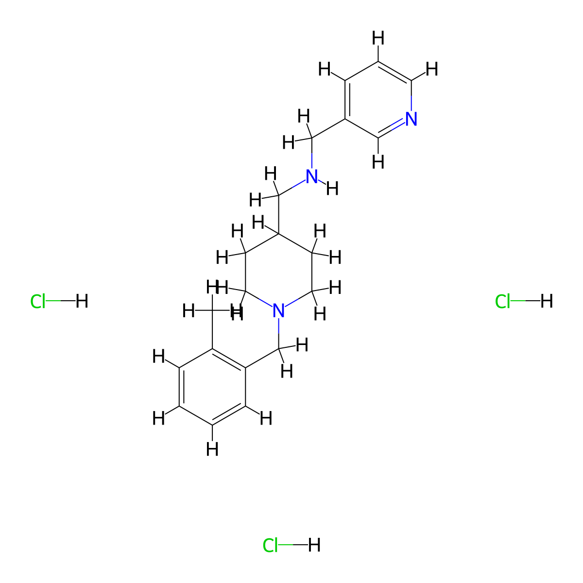 {[1-(2-Methylbenzyl)piperidin-4-YL]methyl}-(pyridin-3-ylmethyl)amine trihydrochloride molecular structure, CAS 1185303-72-3
