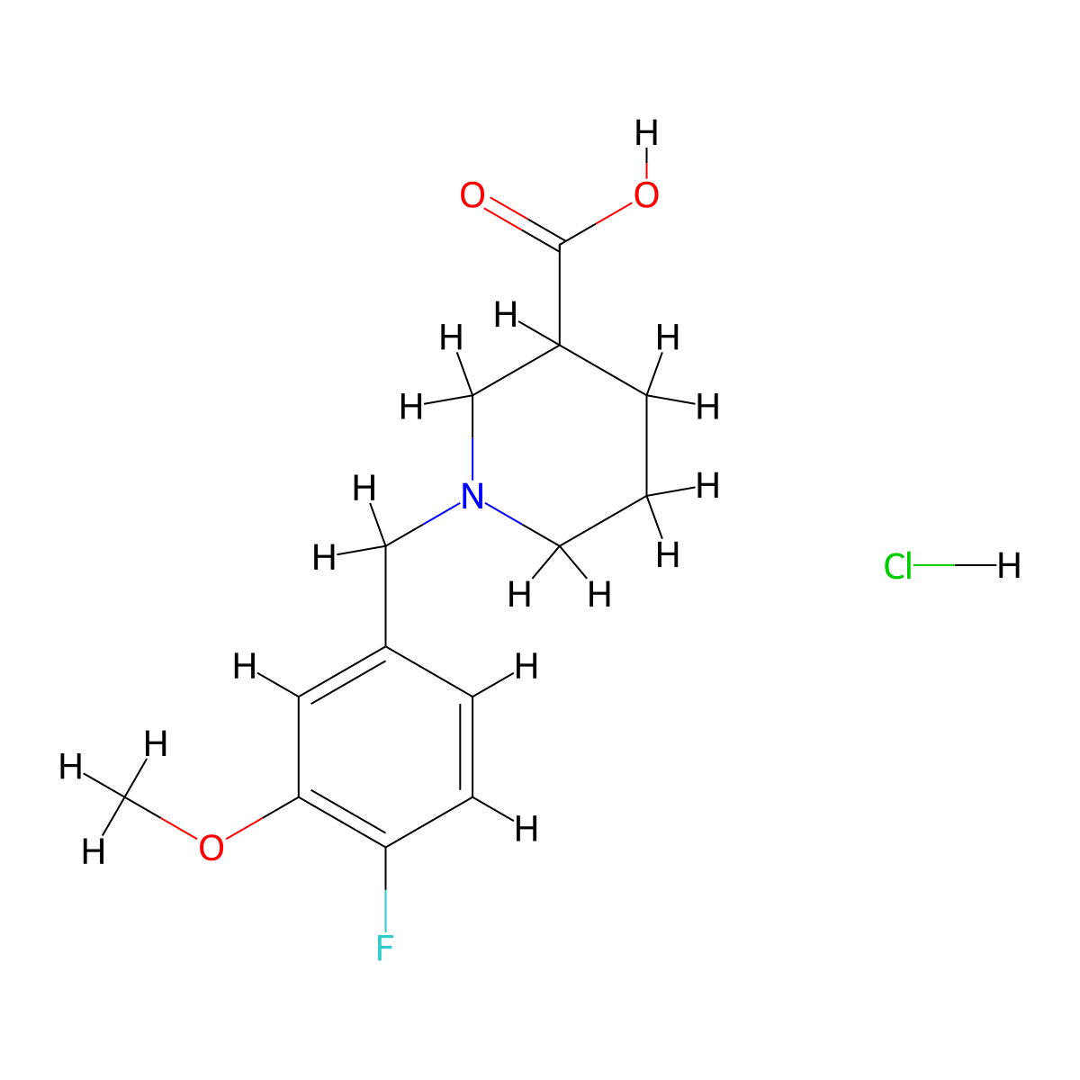 1-(4-Fluoro-3-methoxybenzyl)piperidine-3-carboxylic acid hydrochloride molecular structure, CAS 1185303-86-9