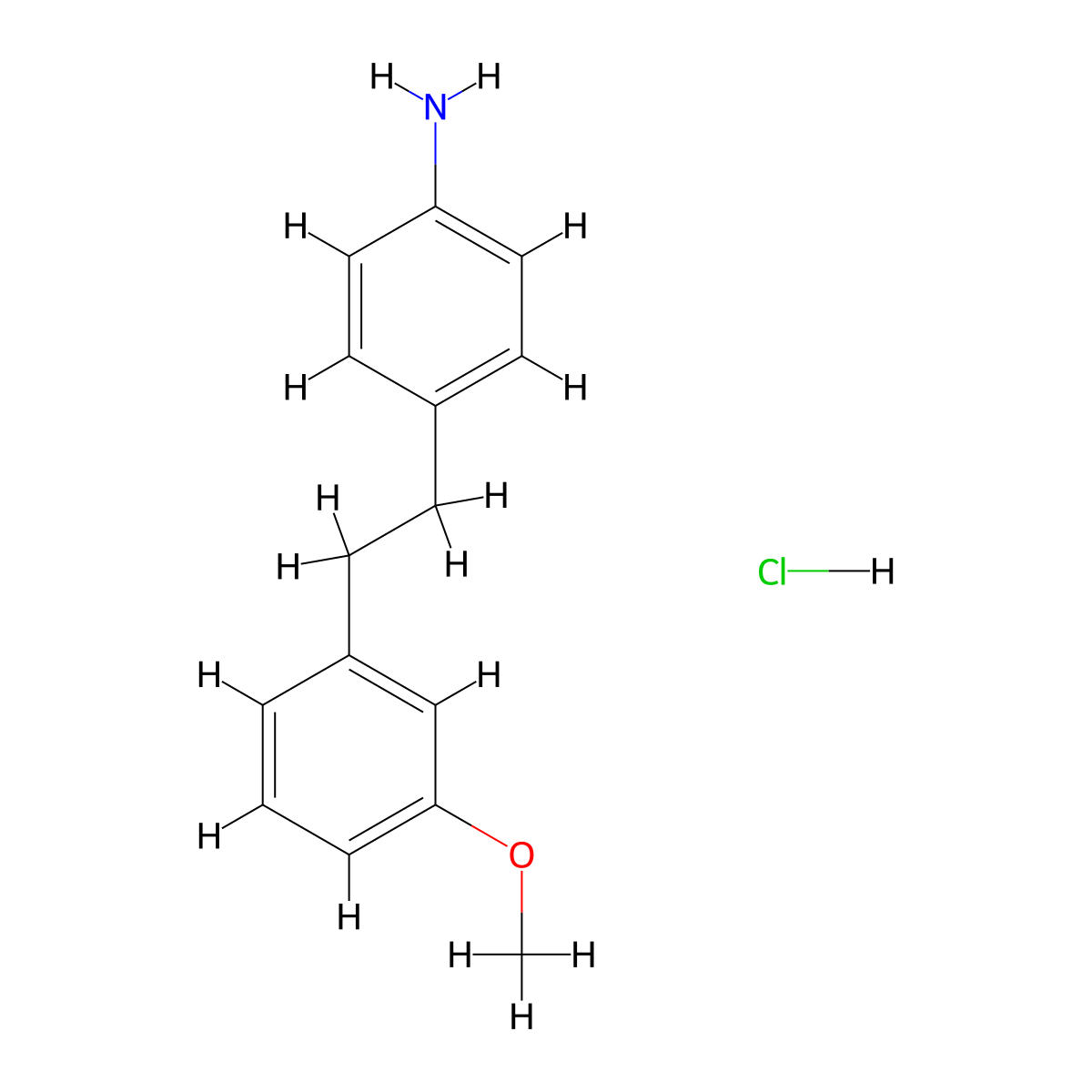 {4-[2-(3-Methoxyphenyl)ethyl]phenyl}amine hydrochloride molecular structure, CAS 1185303-99-4