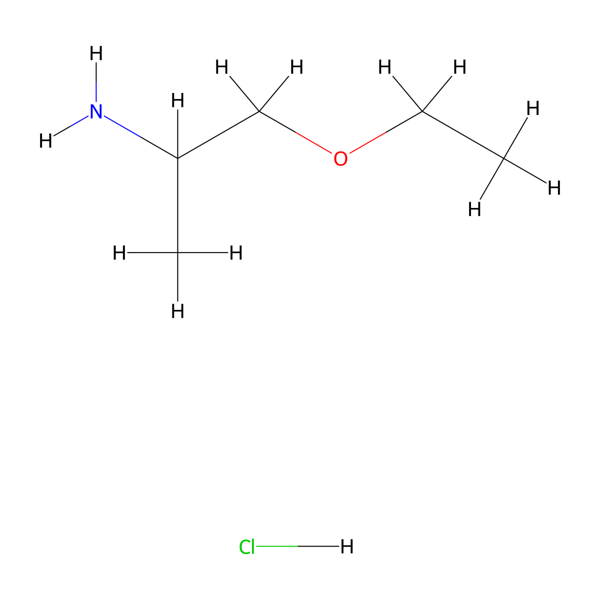 1-Ethoxypropan-2-amine hydrochloride molecular structure, CAS 1185304-14-6