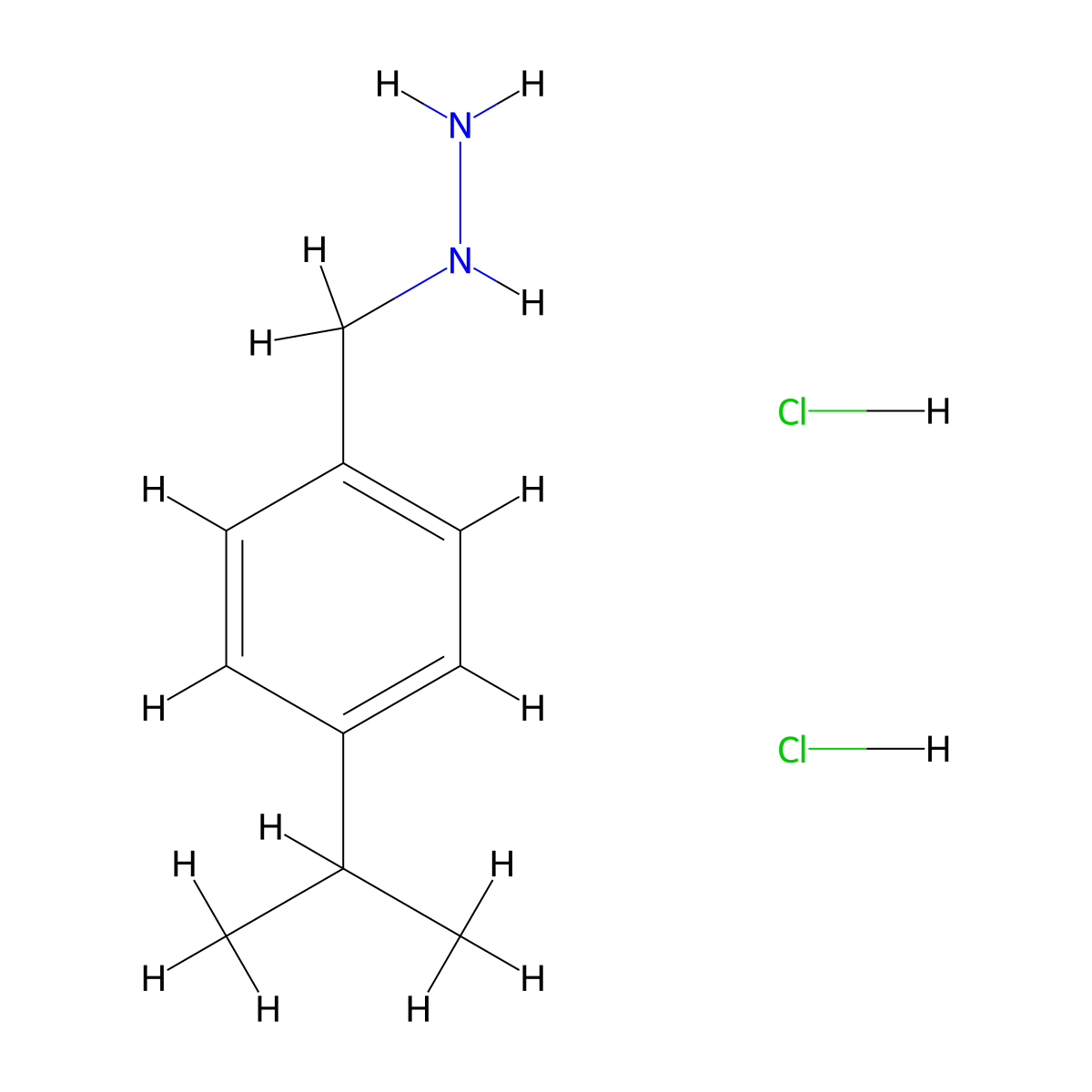 (4-Isopropylbenzyl)hydrazine dihydrochloride molecular structure, CAS 1185304-29-3