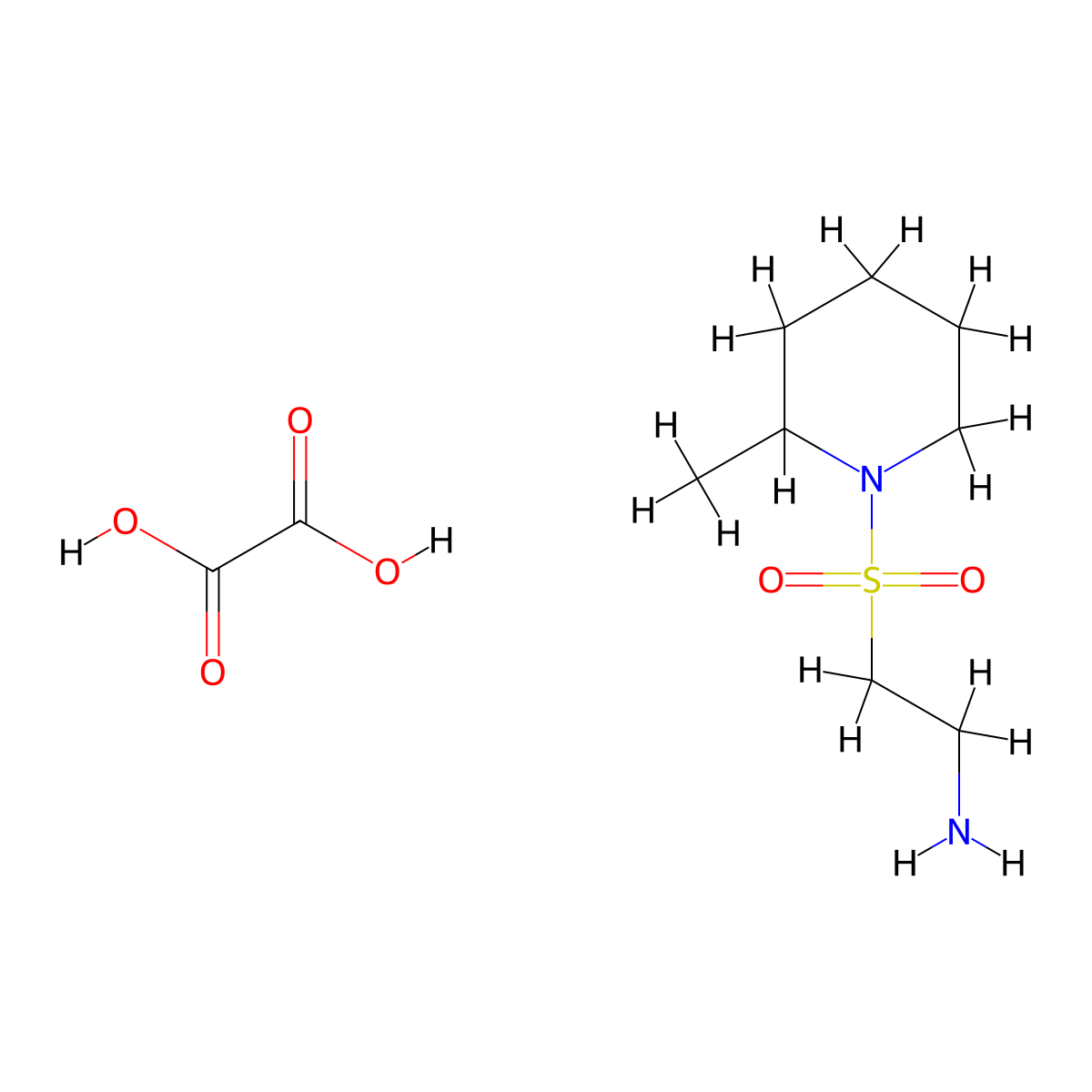 2-(2-Methyl-piperidine-1-sulfonyl)-ethylamine oxalate molecular structure, CAS 1185304-34-0